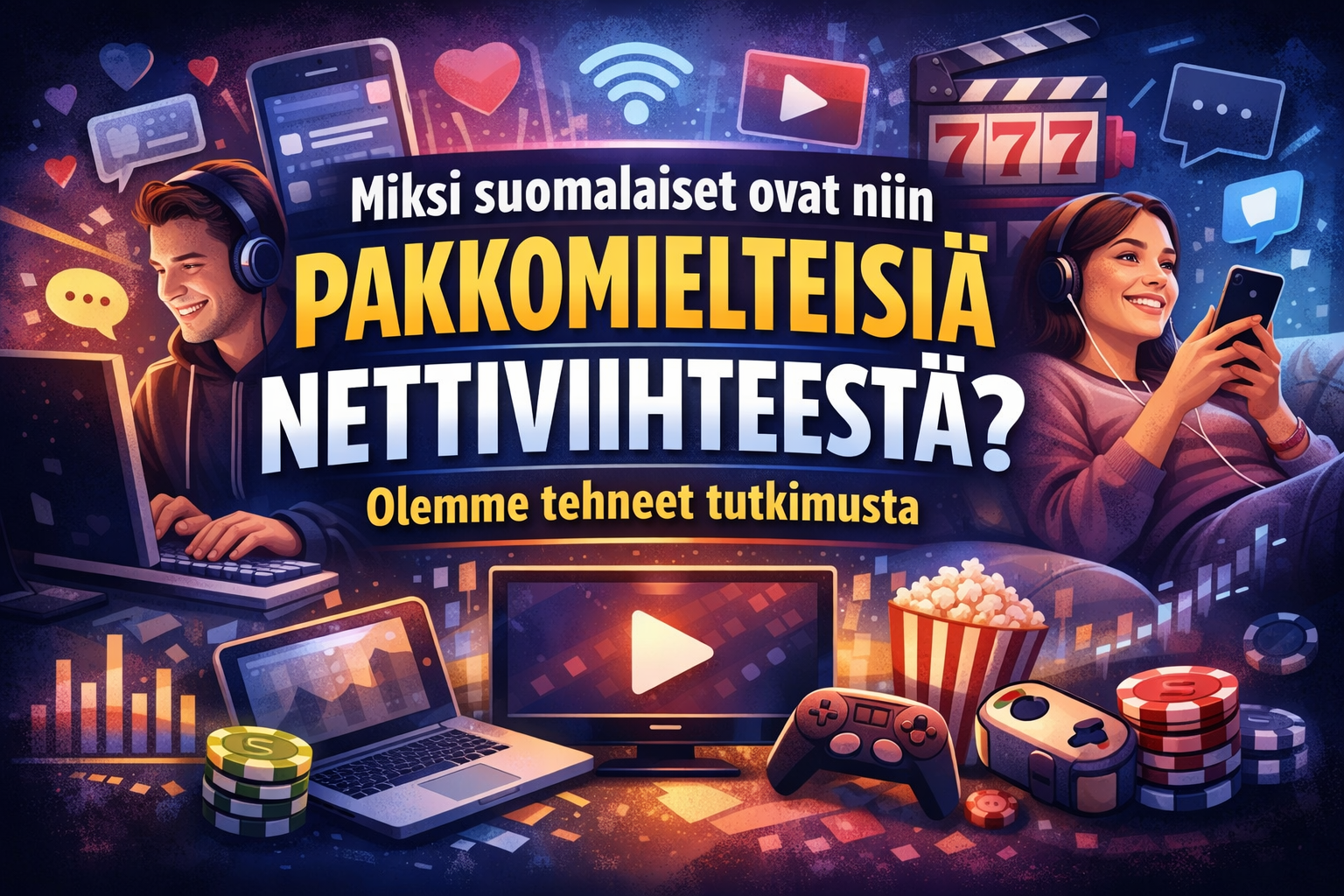 Miksi suomalaiset ovat niin pakkomielteisiä nettiviihteestä? Olemme tehneet tutkimusta